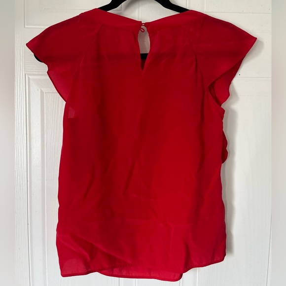 Pinko Red Silk Blouse with Flutter sleeves - Picture 13 of 13